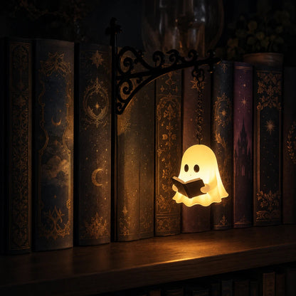Ghost Library Lantern – Cozy LED Reading Lamp