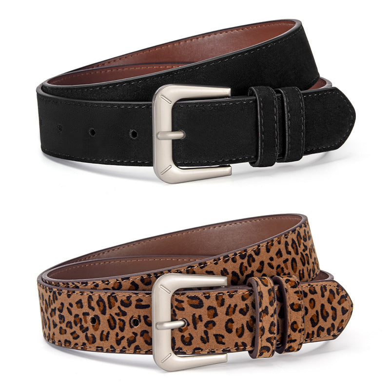 Vintage Leopard Print Unisex Belt | Y2K Streetwear Adjustable Waist Belt For Jeans & Coat