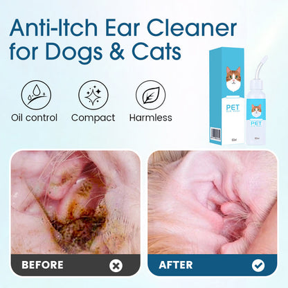 Veterinary-Strength Itch Relief Ear Cleaner for Dogs & Cats – Gentle, Plant-Based Formula