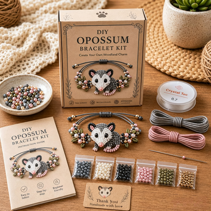 🐾 Premium Cute Animal DIY Beaded Bracelet Kit, Step-by-Step Handmade Jewelry Craft Set, Beginner Friendly DIY Gift for Teens, Kids & Animal Lovers for Birthday Holiday Presents