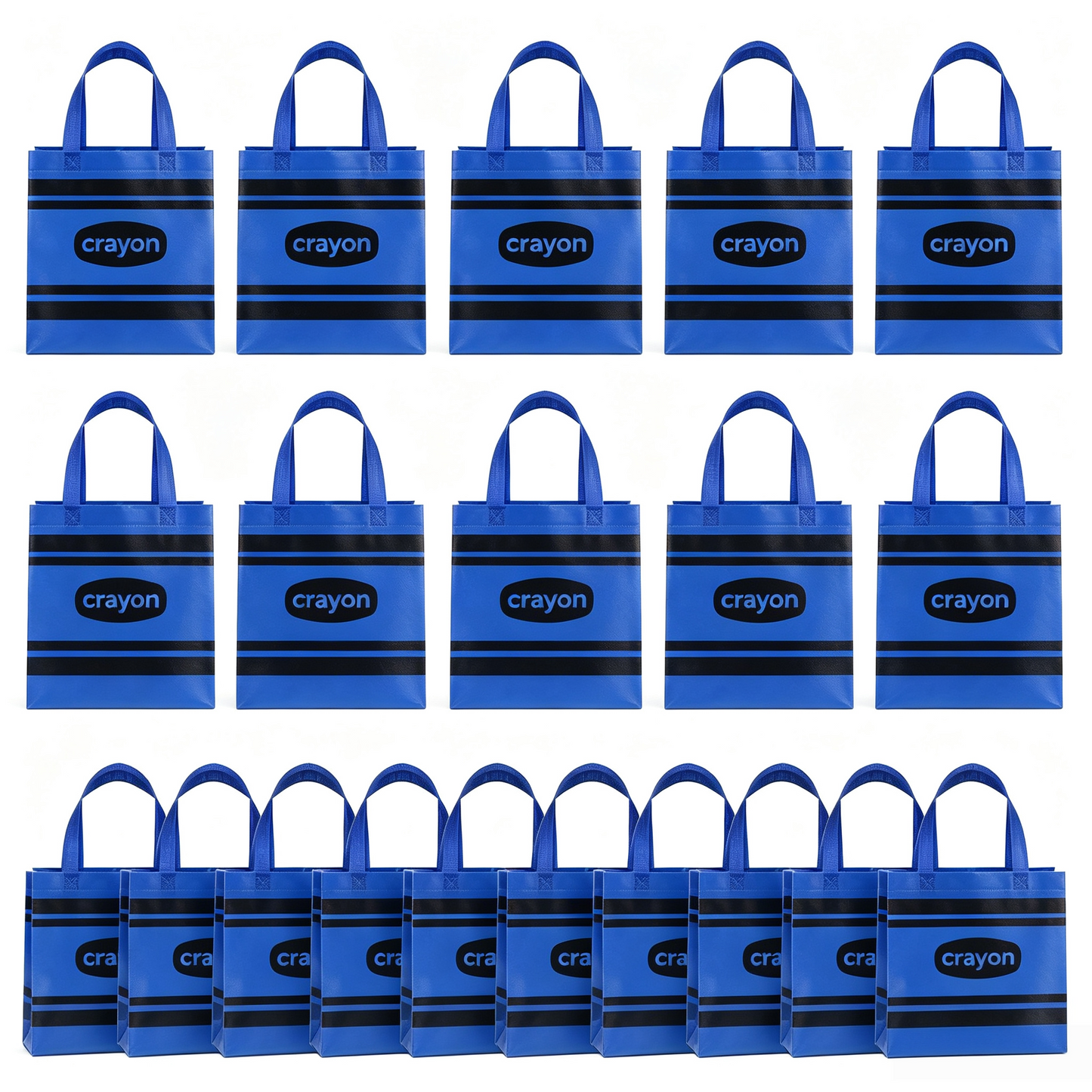 12/24/36 Pcs Back to School Gift Bags Pencil Goodie Bags Non Woven Crayon Handbags Party Favors Bag for Student Teacher,Birthday Thanksgiving Welcome First Day of School Kindergarten Party Gift,Classroom Gift Exchange