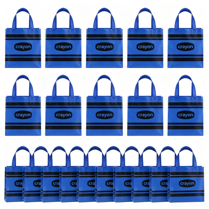 12/24/36 Pcs Back to School Gift Bags Pencil Goodie Bags Non Woven Crayon Handbags Party Favors Bag for Student Teacher,Birthday Thanksgiving Welcome First Day of School Kindergarten Party Gift,Classroom Gift Exchange