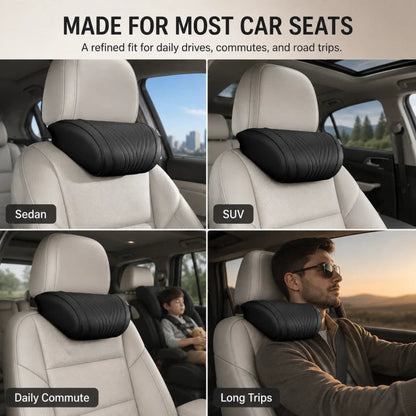 🚗💤 Relieve Driving Fatigue! Universal Memory Foam Car Headrest Neck Pillow, Ergonomic Support Auto Neck Cushion for Long Road Trips
