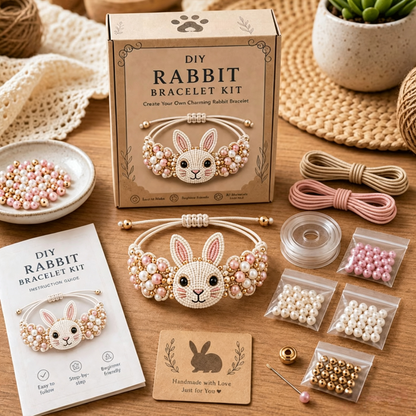🐾 Premium Cute Animal DIY Beaded Bracelet Kit, Step-by-Step Handmade Jewelry Craft Set, Beginner Friendly DIY Gift for Teens, Kids & Animal Lovers for Birthday Holiday Presents