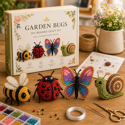 🧶 3D Beaded Figurine DIY Kit | 4-Piece Themed Craft Box | Ready-to-Gift Craft Set