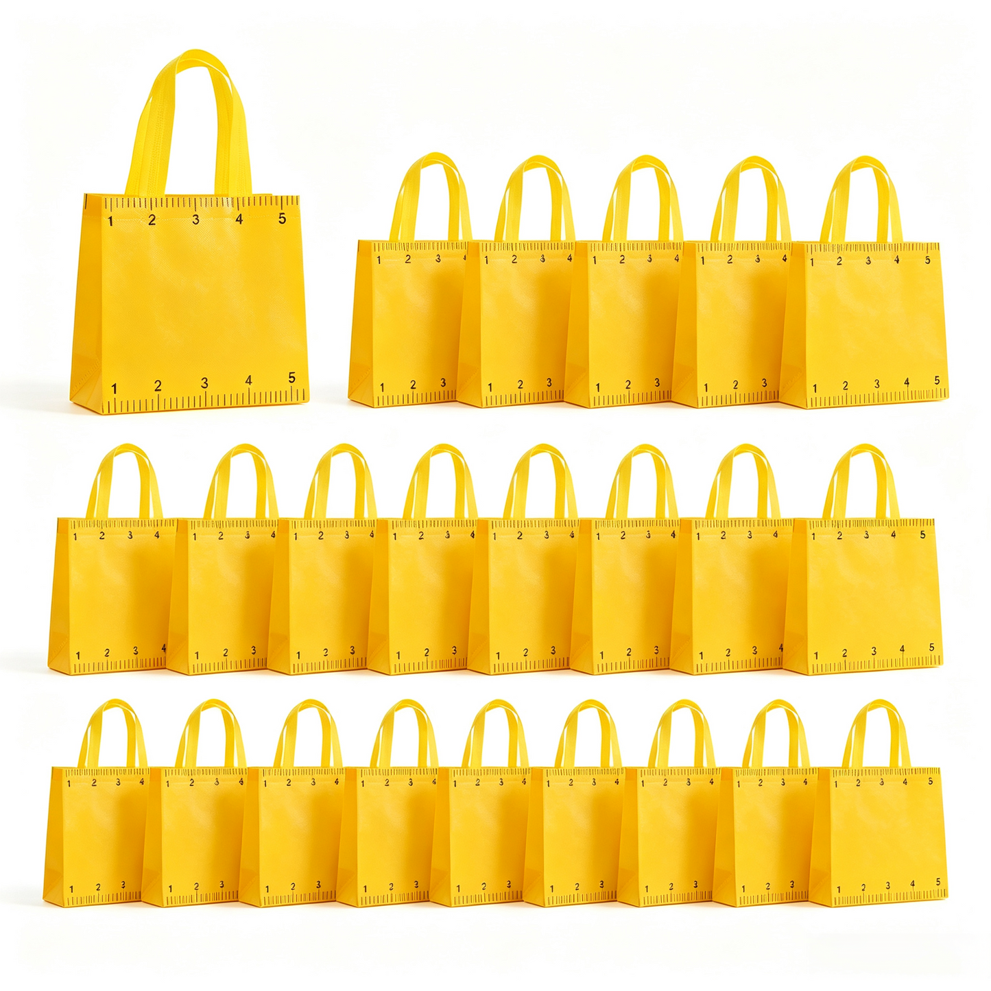 12/24/36 Pcs Back to School Gift Bags Pencil Goodie Bags Non Woven Crayon Handbags Party Favors Bag for Student Teacher,Birthday Thanksgiving Welcome First Day of School Kindergarten Party Gift,Classroom Gift Exchange