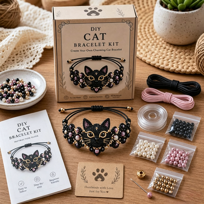 🐾 Premium Cute Animal DIY Beaded Bracelet Kit, Step-by-Step Handmade Jewelry Craft Set, Beginner Friendly DIY Gift for Teens, Kids & Animal Lovers for Birthday Holiday Presents