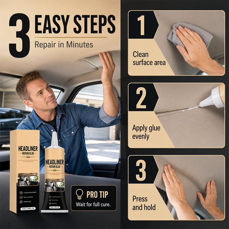🔥 50% Off Today! 🚗 Car Headliner Glue – Strong Hold, Easy Fix for Your Car Interior
