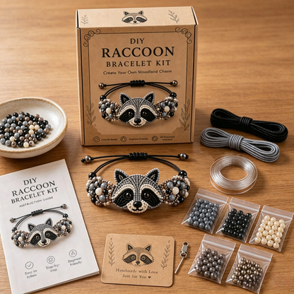 🐾 Premium Cute Animal DIY Beaded Bracelet Kit, Step-by-Step Handmade Jewelry Craft Set, Beginner Friendly DIY Gift for Teens, Kids & Animal Lovers for Birthday Holiday Presents