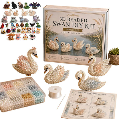 🧶 3D Beaded Figurine DIY Kit | 4-Piece Themed Craft Box | Ready-to-Gift Craft Set