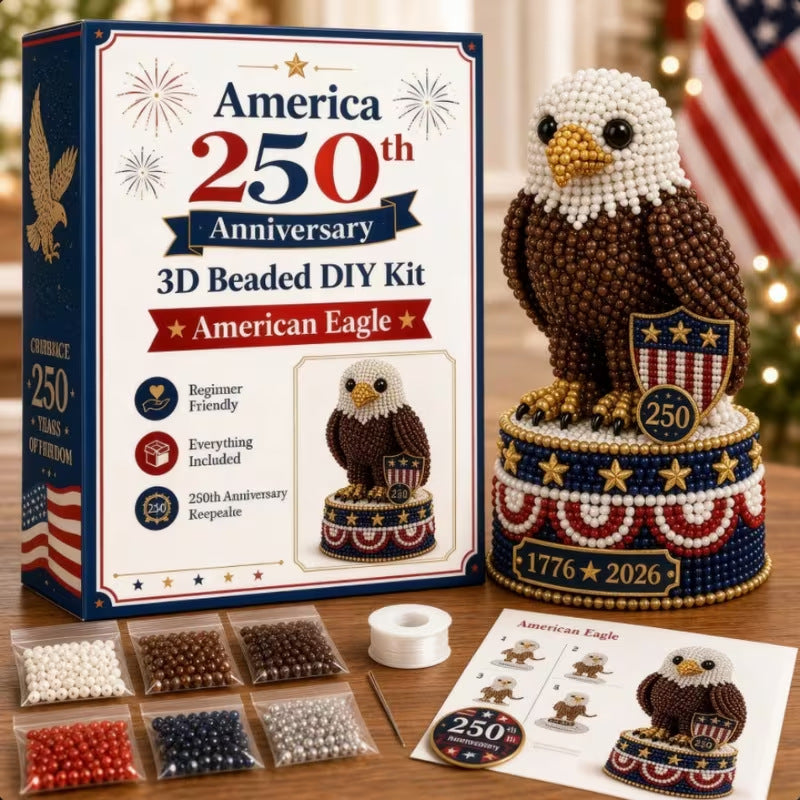 🧶 3D Beaded Figurine DIY Kit | 4-Piece Themed Craft Box | Ready-to-Gift Craft Set