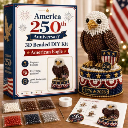🧶 3D Beaded Figurine DIY Kit | 4-Piece Themed Craft Box | Ready-to-Gift Craft Set