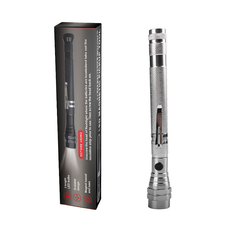 Extendable Magnetic Pickup Tools - Telescoping Magnet with LED Flashlight