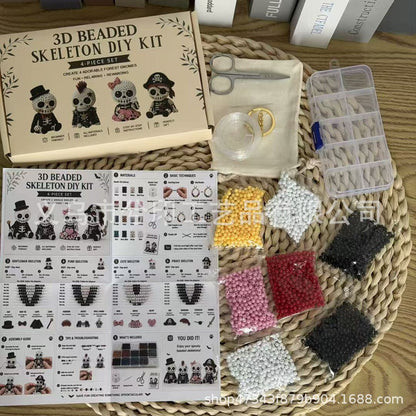 🧶 3D Beaded Figurine DIY Kit | 4-Piece Themed Craft Box | Ready-to-Gift Craft Set