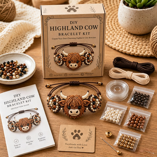 🐾 Premium Cute Animal DIY Beaded Bracelet Kit, Step-by-Step Handmade Jewelry Craft Set, Beginner Friendly DIY Gift for Teens, Kids & Animal Lovers for Birthday Holiday Presents