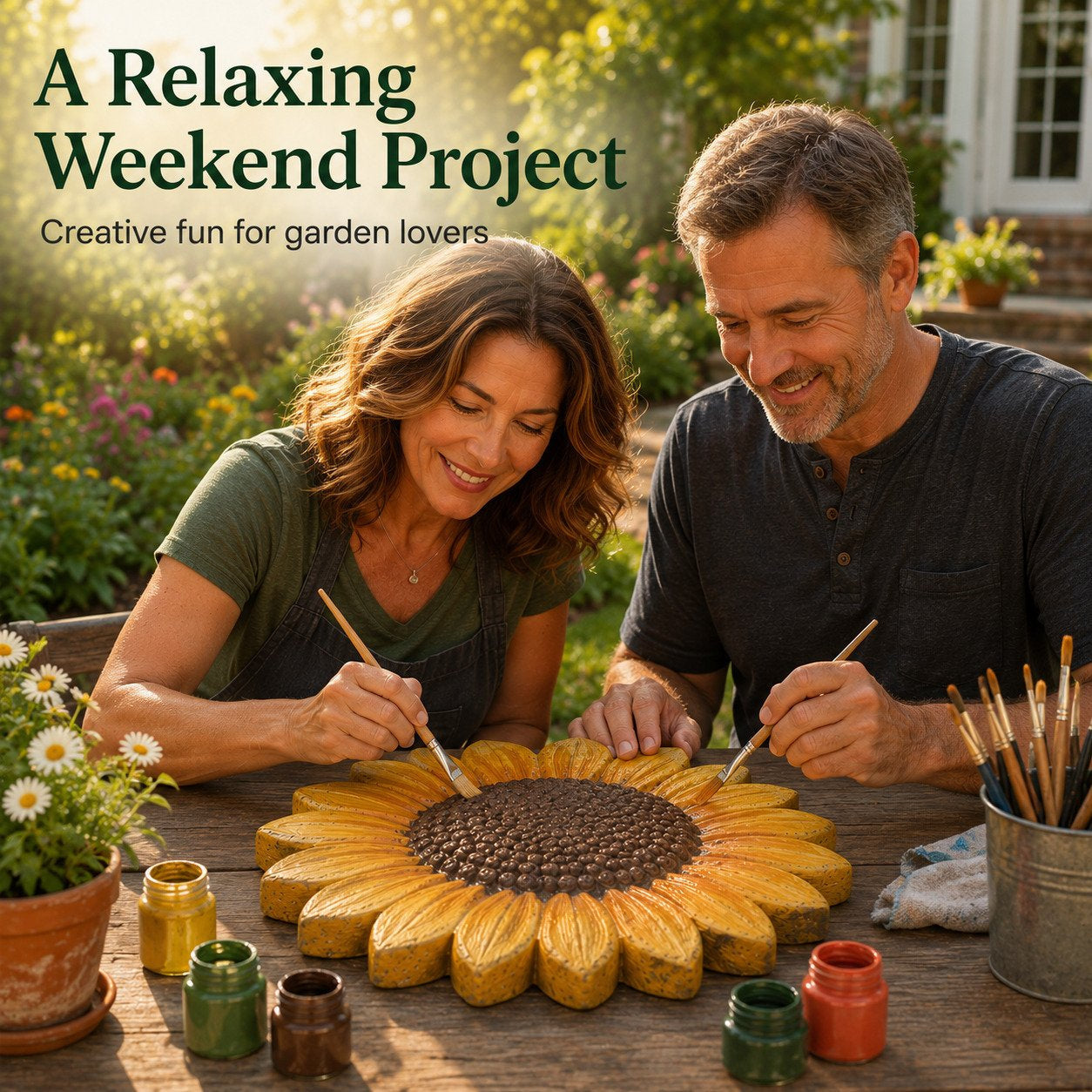 💥 LAST DAY 49% OFF - 🌻 Reusable Sunflower Stepping Stone Mold