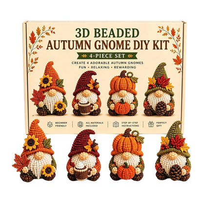 🧶 3D Beaded Figurine DIY Kit | 4-Piece Themed Craft Box | Ready-to-Gift Craft Set