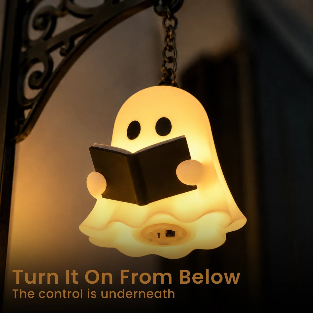 Ghost Library Lantern – Cozy LED Reading Lamp