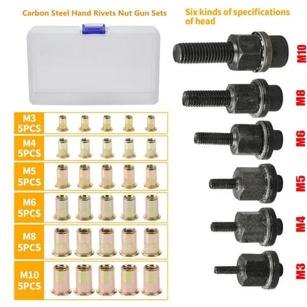 150PCS Stainless Steel Rivet Nut Kit – Create Strong Threads Without Welding