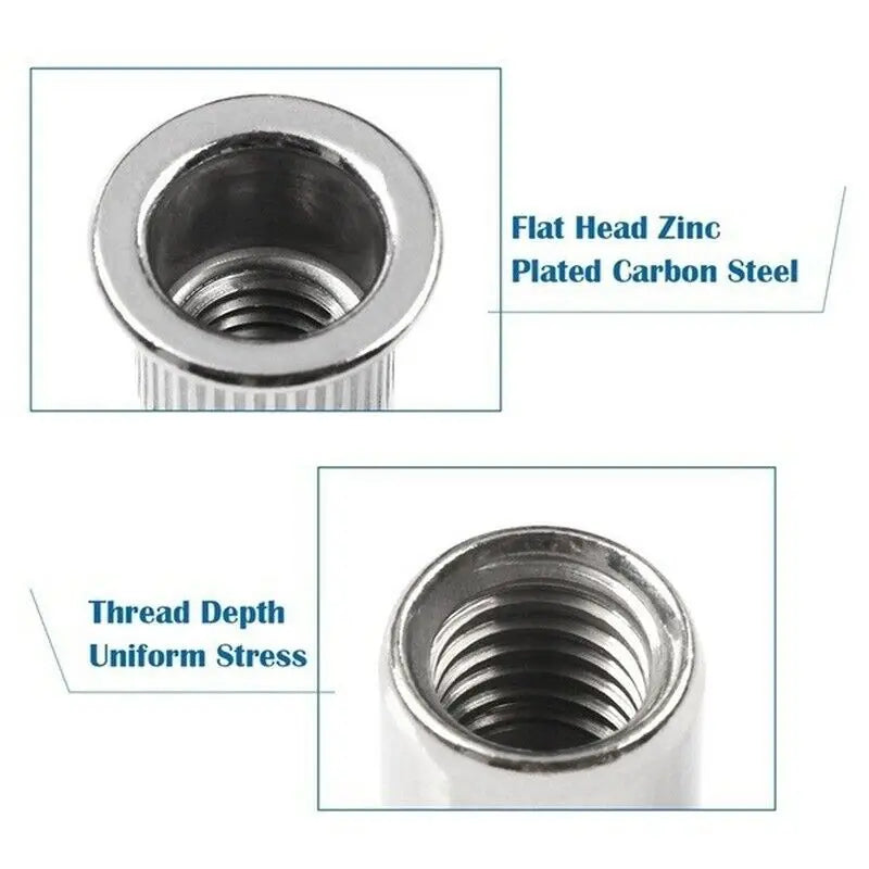150PCS Stainless Steel Rivet Nut Kit – Create Strong Threads Without Welding