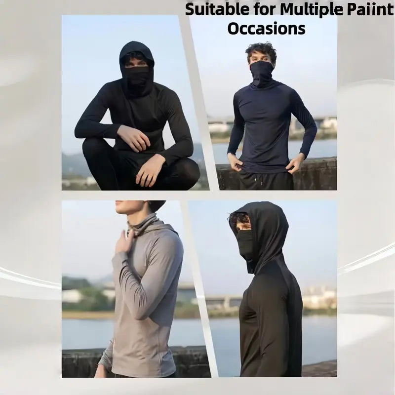 MUINOX 6‑Piece Men’s Casual Hoodie Pullover Set 🌤️ Slim‑Fit Long Sleeve, Lightweight Soft Breathable Tops, Machine‑Washable Multi‑Occasion Menswear