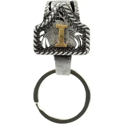 Personalized Cow Tag Keychain – Western Belt & Key Holder with Initial
