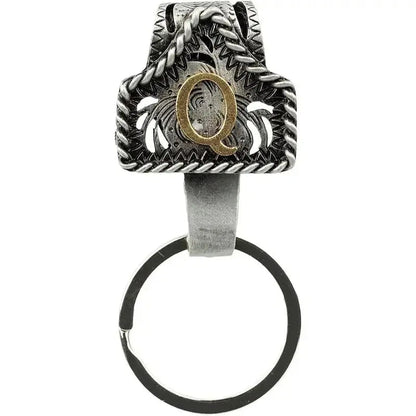 Personalized Cow Tag Keychain – Western Belt & Key Holder with Initial