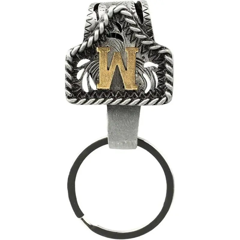 Personalized Cow Tag Keychain – Western Belt & Key Holder with Initial
