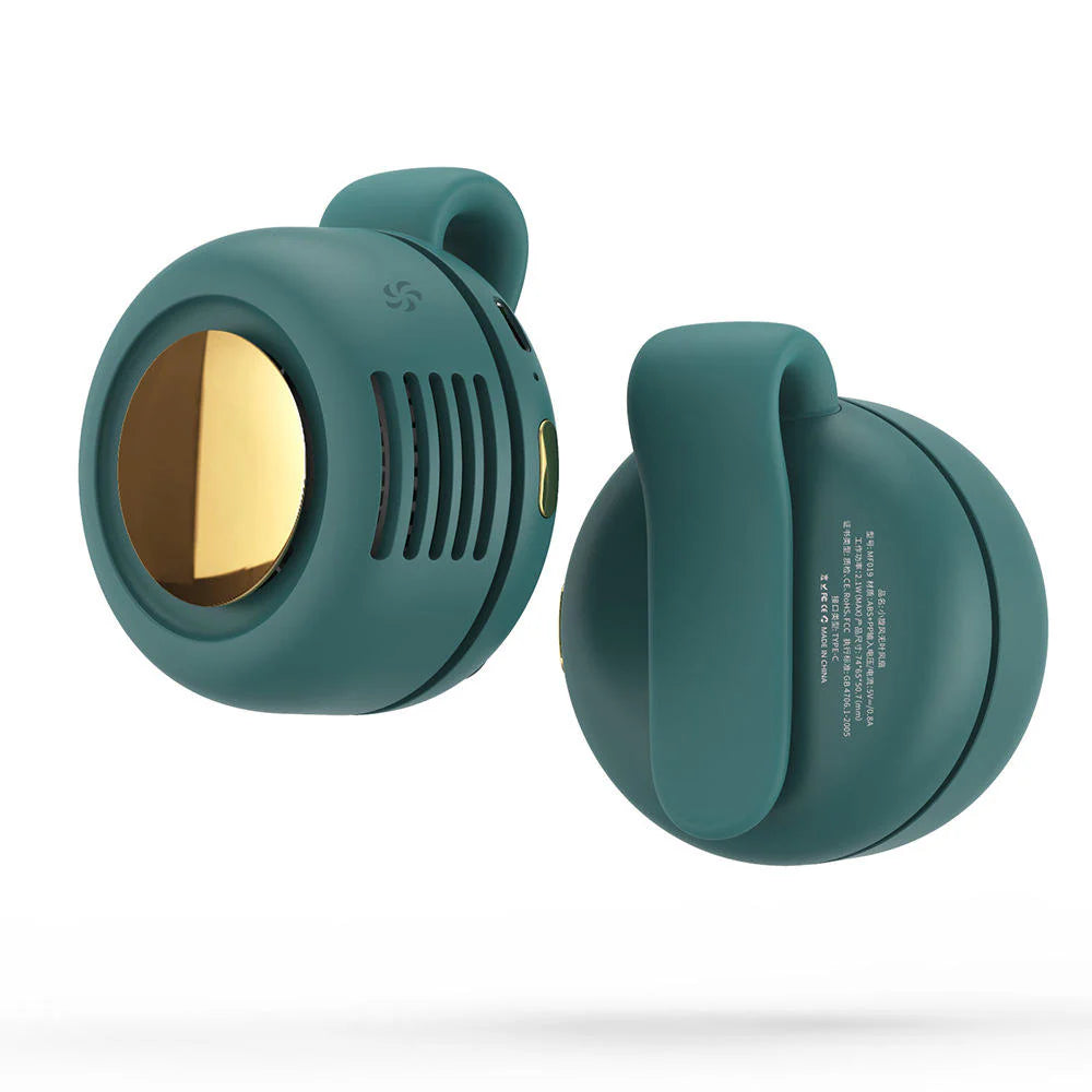 Portable Bladeless Clip Fan – Rechargeable, 3 Speeds, Hands-Free Cooling