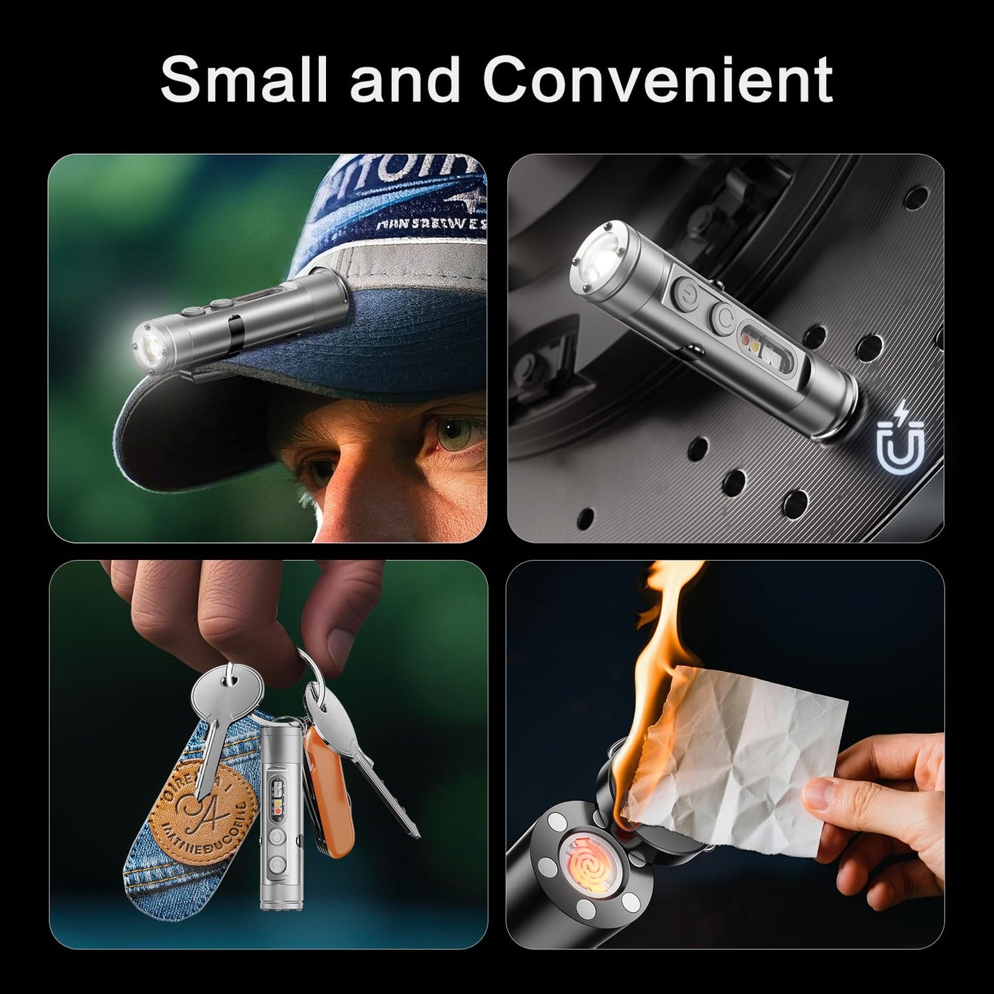 💡 K2 Mini EDC Keychain Flashlight | 500 Lumens USB-C Rechargeable Survival Light