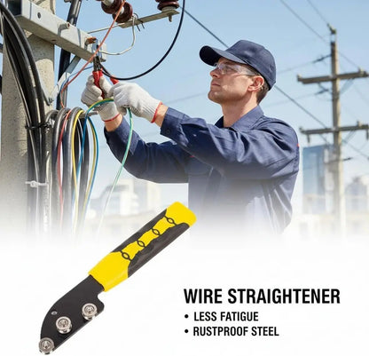 🛠️Stainless Steel Cable Straightener Tool - Professional Manual Untwisting & Bending Device for Electricians, HVAC & Telecom
