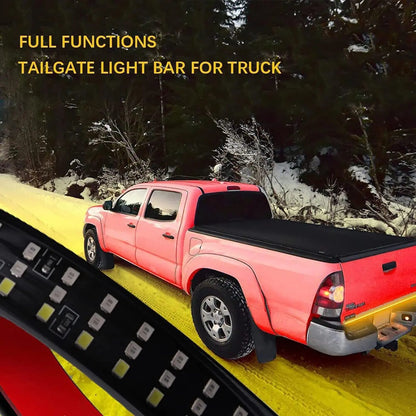 🚛 Upgraded 60 Inch Triple Row LED Tailgate Light Bar | Sequential Brake Reverse Turn Signal, Waterproof Plug & Play for Trucks & SUVs