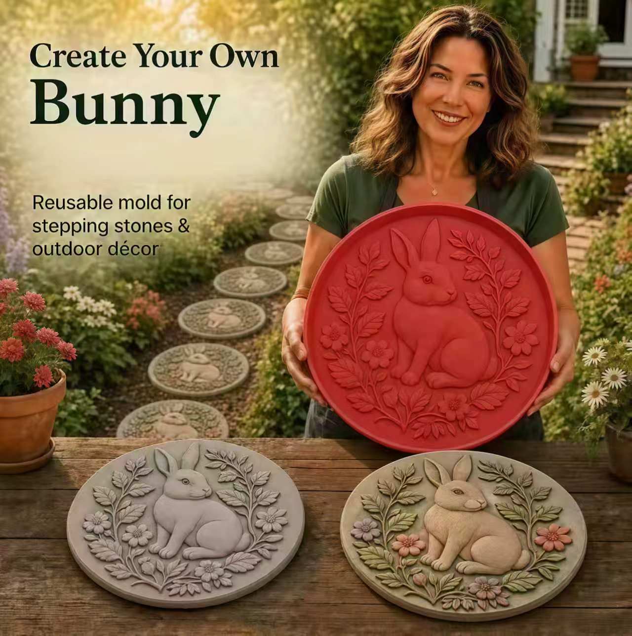 💥 LAST DAY 49% OFF - 🌻 Reusable Sunflower Stepping Stone Mold